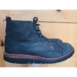 Allen Edmonds Park City US 11 Waterproof Lace Up Boots Black Nubuck Leather Mens